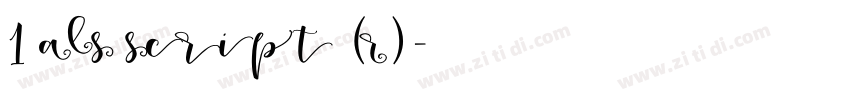 1 ALS Script (R)字体转换